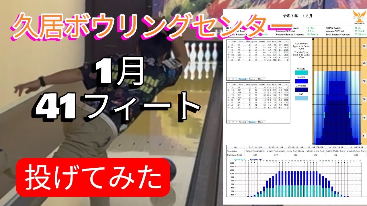 【41フィート】久居ボウリングセンターの1月のコンディションを投げてみた