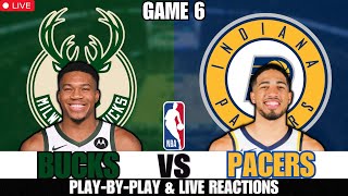 MIlwaukee Bucks vs Indiana Pacers 🏀NBA Playoffs (Game 6) Live Stream Reactions
