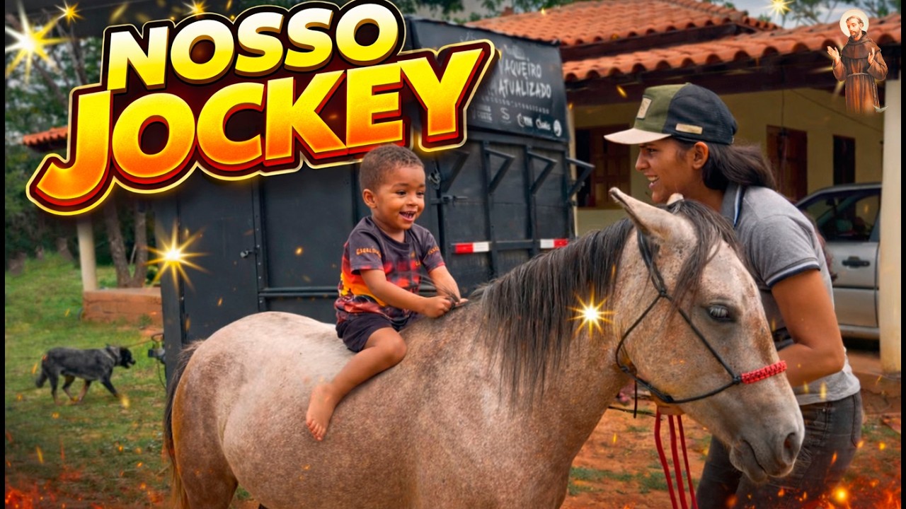 Passeio a cavalo com Miguel + Ele deu banho na pónei