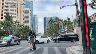 West Nanjing Road｜Drive Shanghai City Street 4K｜Xintiandi｜Madang Road｜People's Square｜Xizang Road