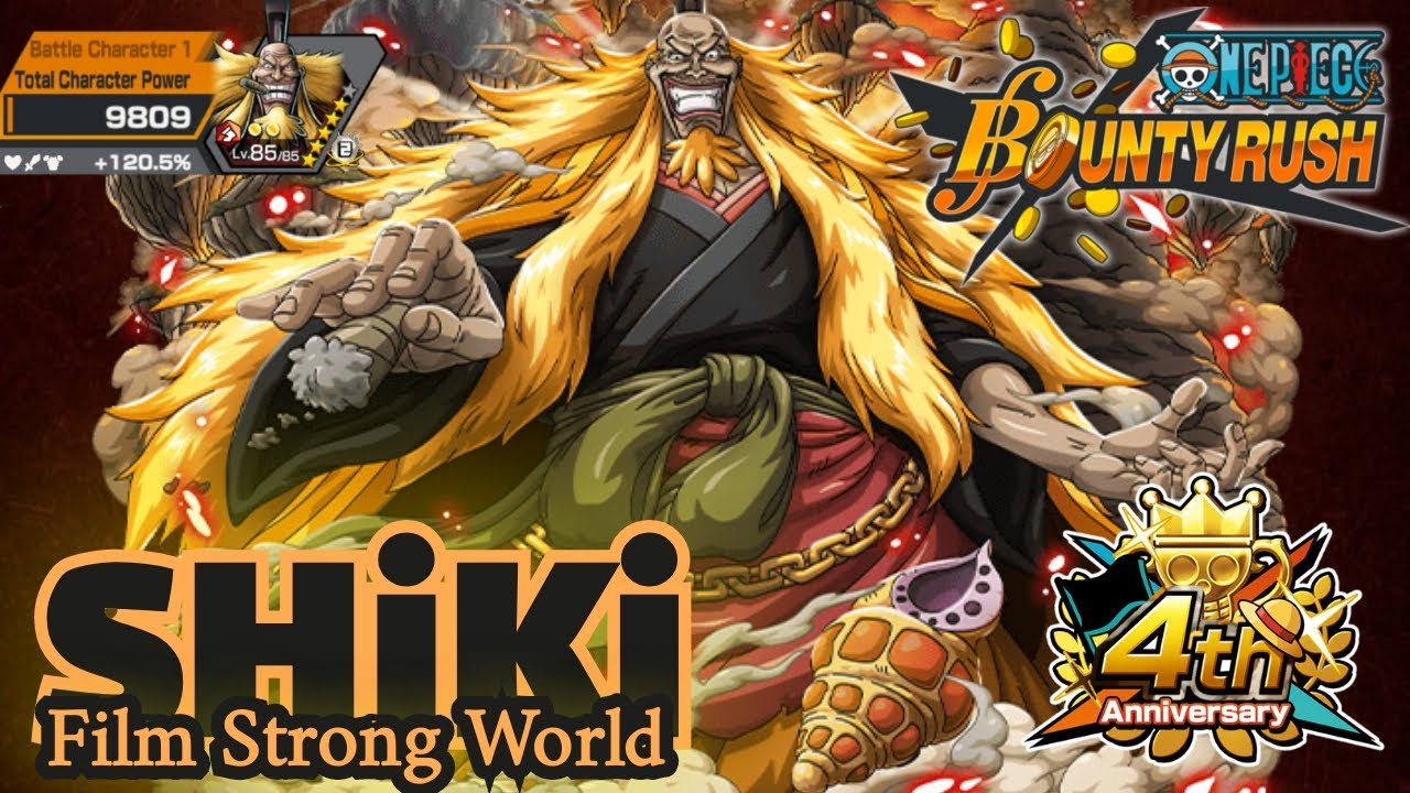 STRONG WORLD SHIKI AMAZING GAMEPLAY SS LEAGUE ONE PIECE BOUNTY RUSH