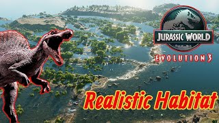 Jurassic World Evolution 3 | Realistic Spinosaurus habitat!