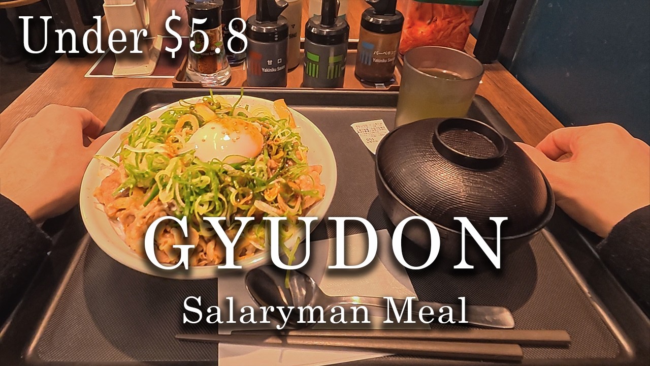 The Dinner of Japanese Salaryman | Gyudon - Matsuya