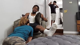 My Brother Walked In On Us Doing This - Prank !!!