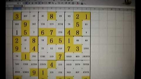 Solve Sudoku using Excel