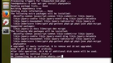 การติดตั้ง php mysql phpmyadmin บน Ubuntu