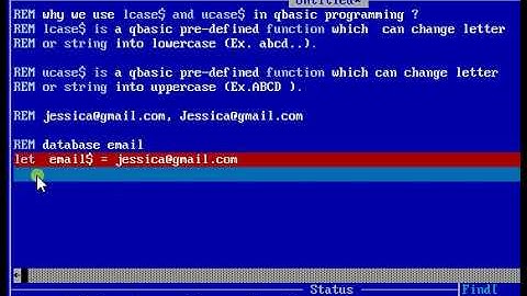 UCASE and LCASE string function in Qbasic programming