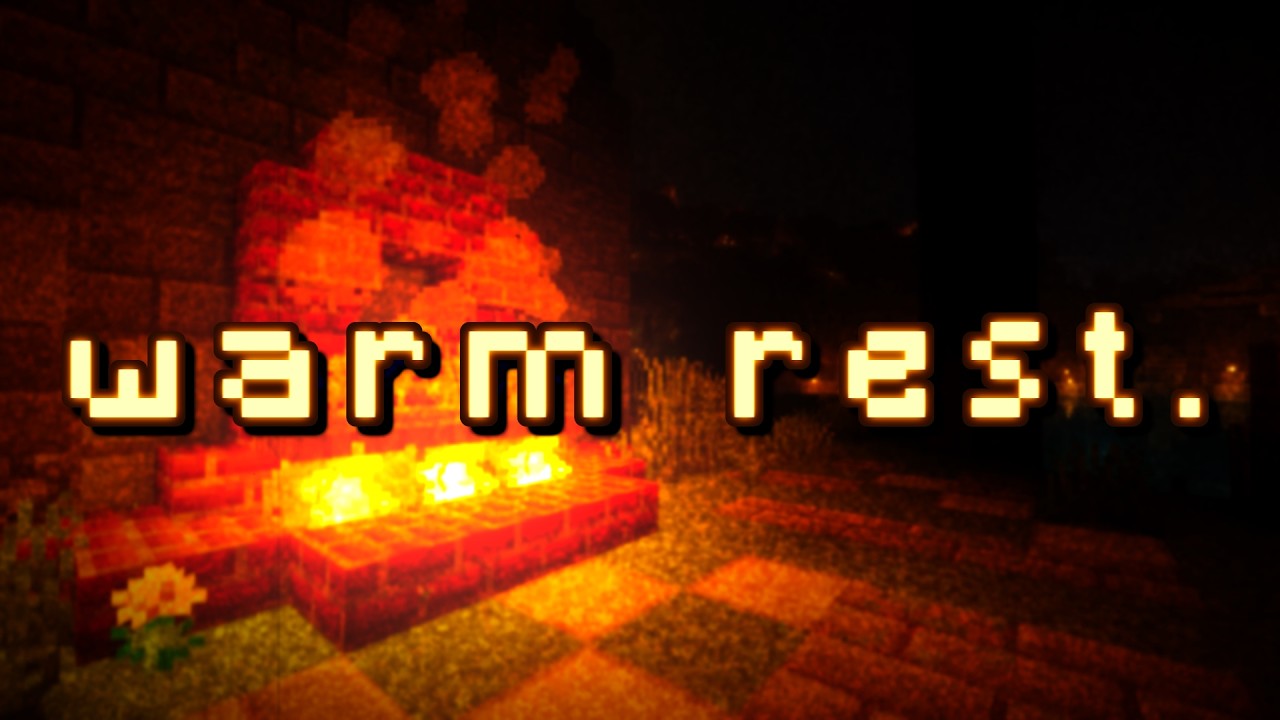 warm rest... (slowed + reverb minecraft music w/ rain) - YouTube