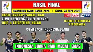 INDONESIA WINS GOLD MEDAL ~ 2026 Asian Games Badminton Final Results Today ~ INDONESIA WINS GOLD ...