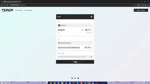 Drip Tools - web3 utility for safe testing. Swap mainnet tokens to testnet.