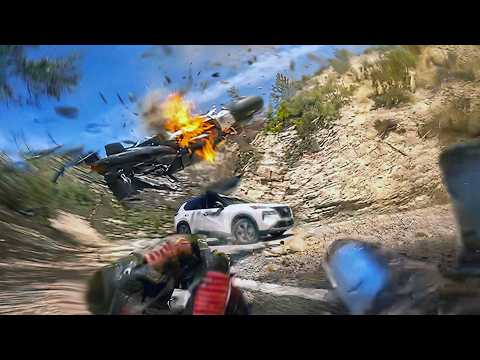 Insane Motorcycle Crashes & Scary Moments (Burning Bike Flies Over Car) thumbnail