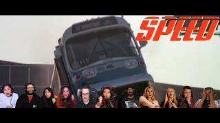 Top 7 YouTube Reactors IN AWE of Speed (1994) | ICONIC Bus Jump Scene Compilation!