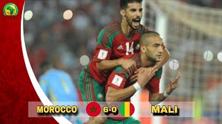 المغرب - مالي 6-0 تأهل كأس العالم روسيا 2018 مباراة نارية 🔥🔥 جنون المعلق عبد الحق الشراط جودة عالية