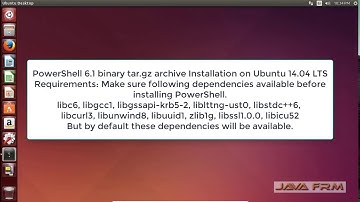 PowerShell 6.1 binary tar.gz archive Installation on Ubuntu 14.04 LTS