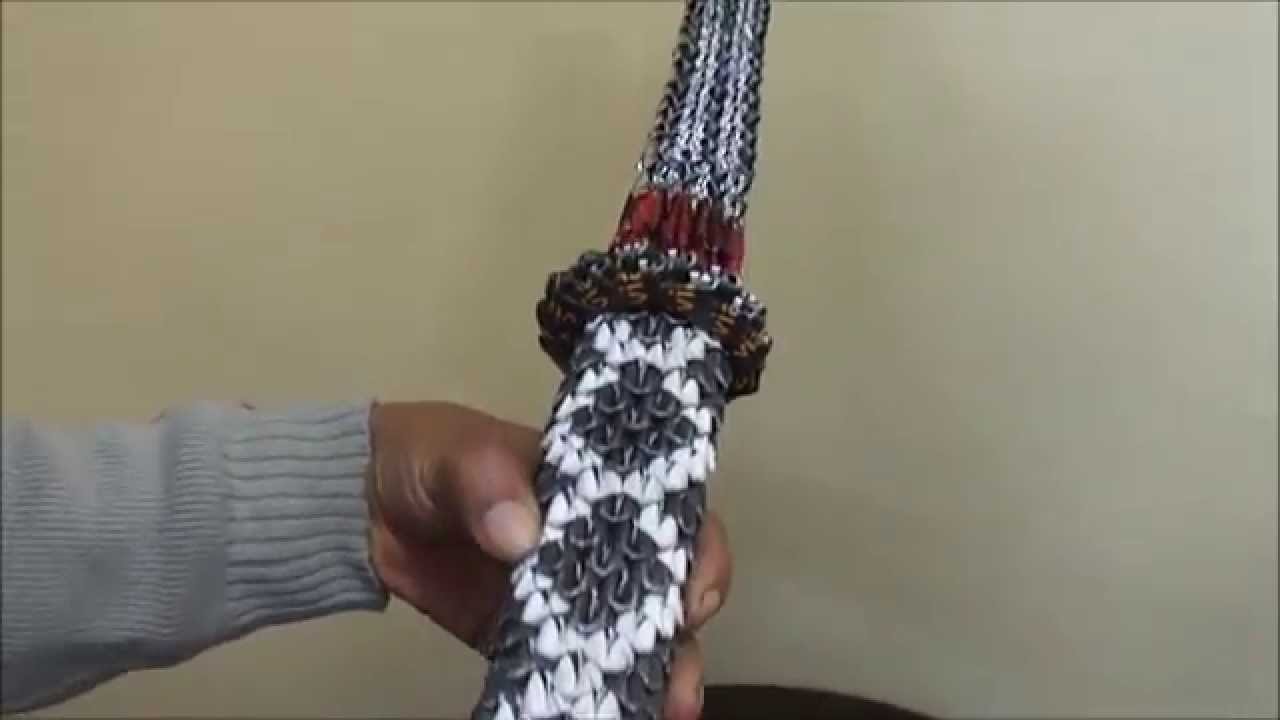 Origami 3D katana YouTube