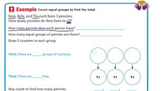 Go Math 3rd grade Lesson 3.1 Count Equal Groups