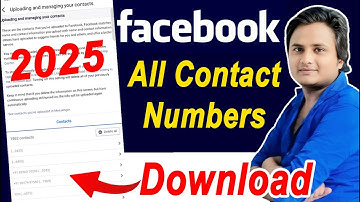 Facebook contact number | Facebook Se Sabhi Contact Number Kaise Nikale | new update 2025