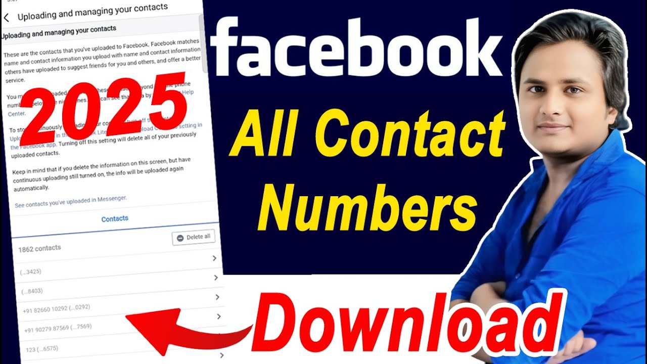 Facebook contact number | Facebook Se Sabhi Contact Number Kaise Nikale ...