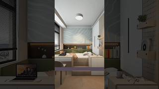 Creating A Tiny Bedroom Into A Functional And Stylish #shorts screenshot 5