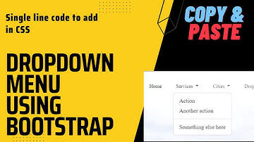 Bootstrap dropdown with hover | Add 2 lines of code in CSS file for on hover dropdown effect
