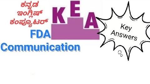 KEA-FDA COMMUNICATION PAPER 2023 KEY ANSWERS