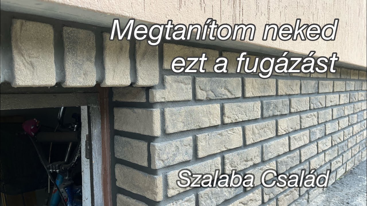 Kőburkolat fugázása