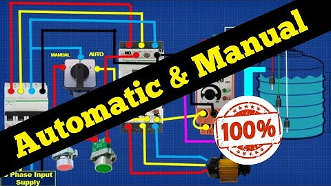 Water level controller connection with dol starter | automatic and manual