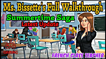 Miss Bissette's Full Walkthrough | Summertime saga 0.20.1 |  New Artwork of French Class Teacher