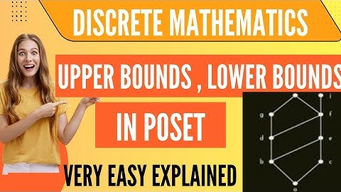 Poset(upper bounds and lower bounds) | Upper bounds and lower bounds | Upper and lower bounds poset