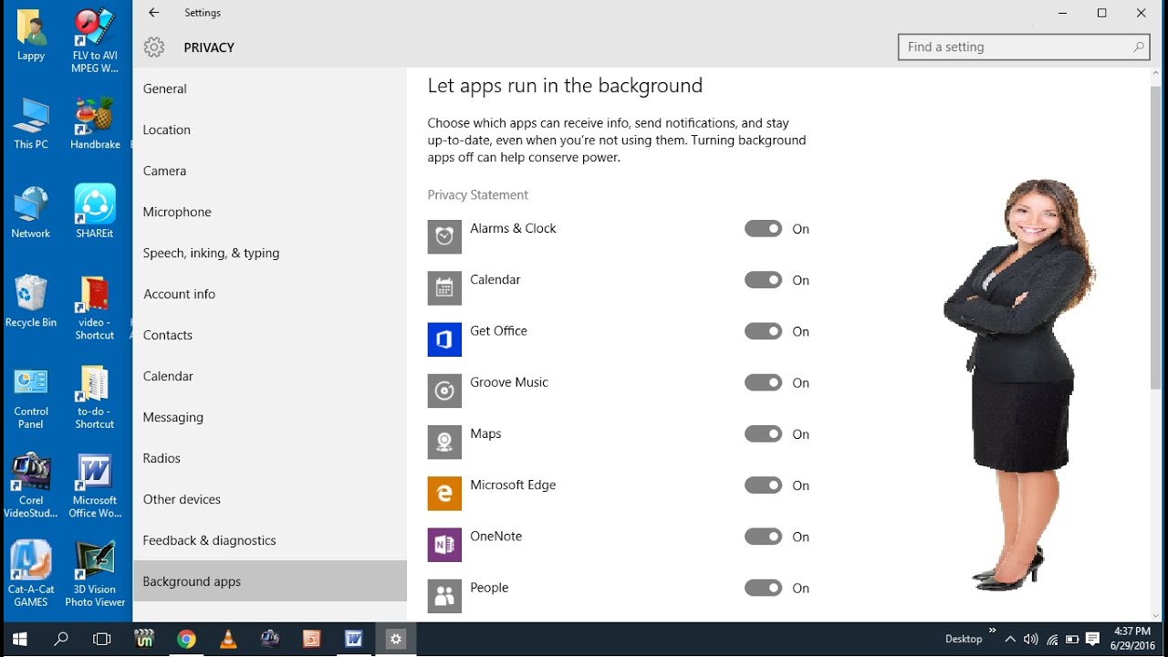 How To Find And Fix Background Running App In Windows 10 Pc - YouTube