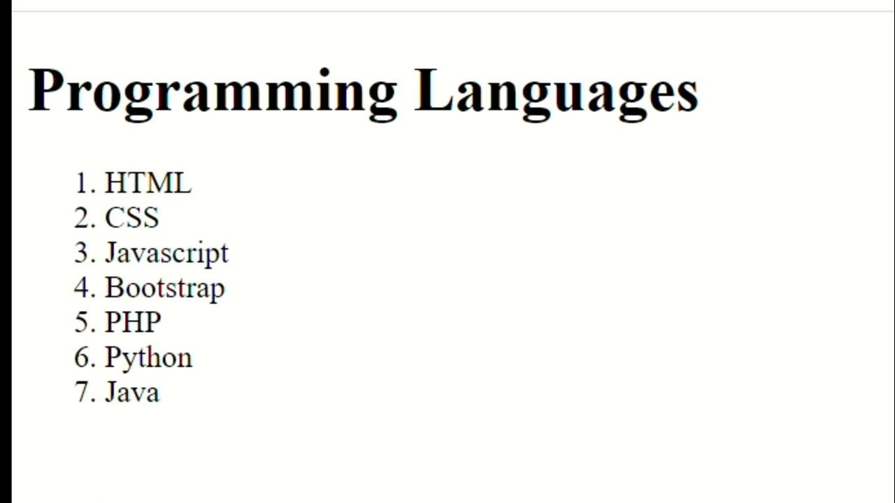 HTML Tutorial - Lesson 11 Nested Ordered Lists - YouTube