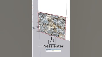 3D natural stone wall in SketchUp using Bitmap to Mesh plugin.