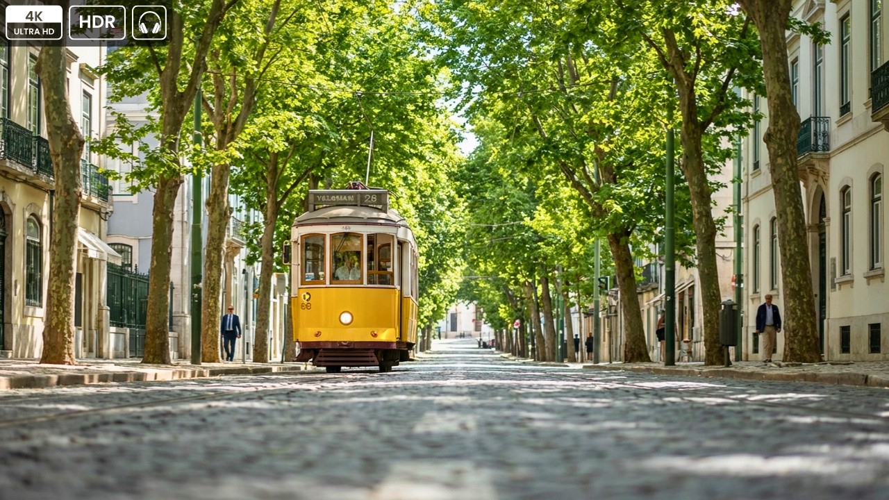 Lisbon Campo de Ourique 2026 🇵🇹 Estrela Garden & Market Walk [4K 60fps HDR Binaural]