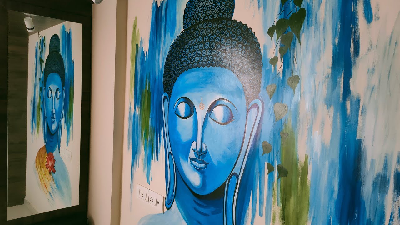 Lord Buddha Painting on a Wall | Big Painting |