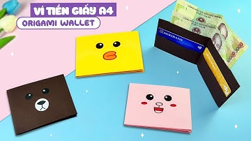 Gấp VÍ TIỀN Bằng Giấy A4 Siêu Đơn Giản Ai Cũng Làm Được / Origami Wallet / Sam Art & Craft