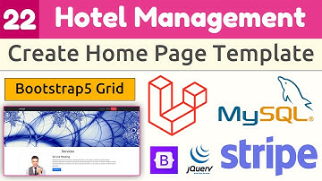 Laravel Full Course - Hotel Management System #22|Home page template in laravel with Bootstrap 5