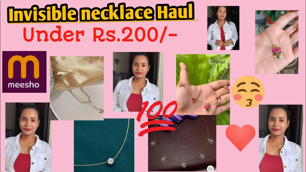 Minimal Invisible Necklace Haul | Classy Look on Budget🌸Looks Like Magic ✨