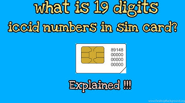 What is ICC-ID Number in Sim Card Explained!!