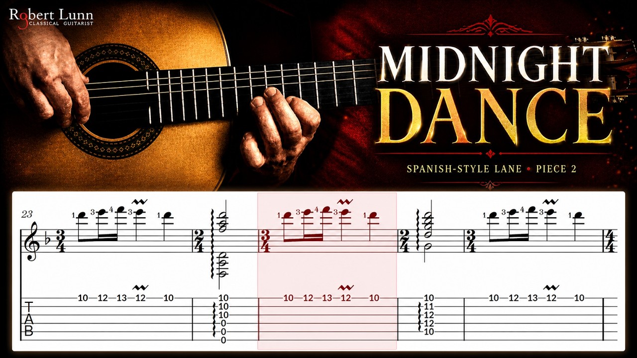 Midnight Dance (Spanish-Style No. 2) - with Sheet Music/TAB - Robert Lunn auf YouTube ansehen Midnight Dance (Spanish-Style No. 2) - with Sheet Music/TAB - Robert Lunn auf YouTube ansehen