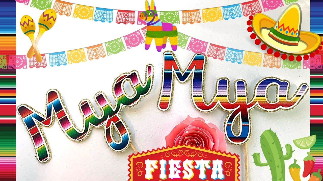 HOW TO MAKE FIESTA CENTERPIECES for fiesta candy table using silhouette studio