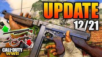 WW2 UPDATE | MP-40 & M1928 Buffs / FG 42 Nerf / LMG Faster Movement + More! | CoD WWII Dec. 21 Patch