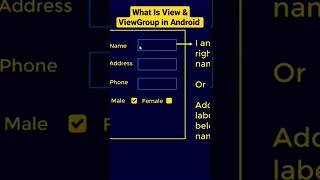 Views & View Group Tutorial In Android Studio | Android Tutorial | Android Full Course #2023 #code