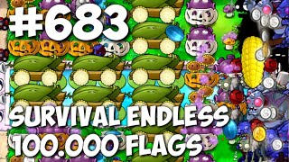 Plants vs Zombies Survival Endless 100000 Flags Part 683 | 13640 - 13660 Flags