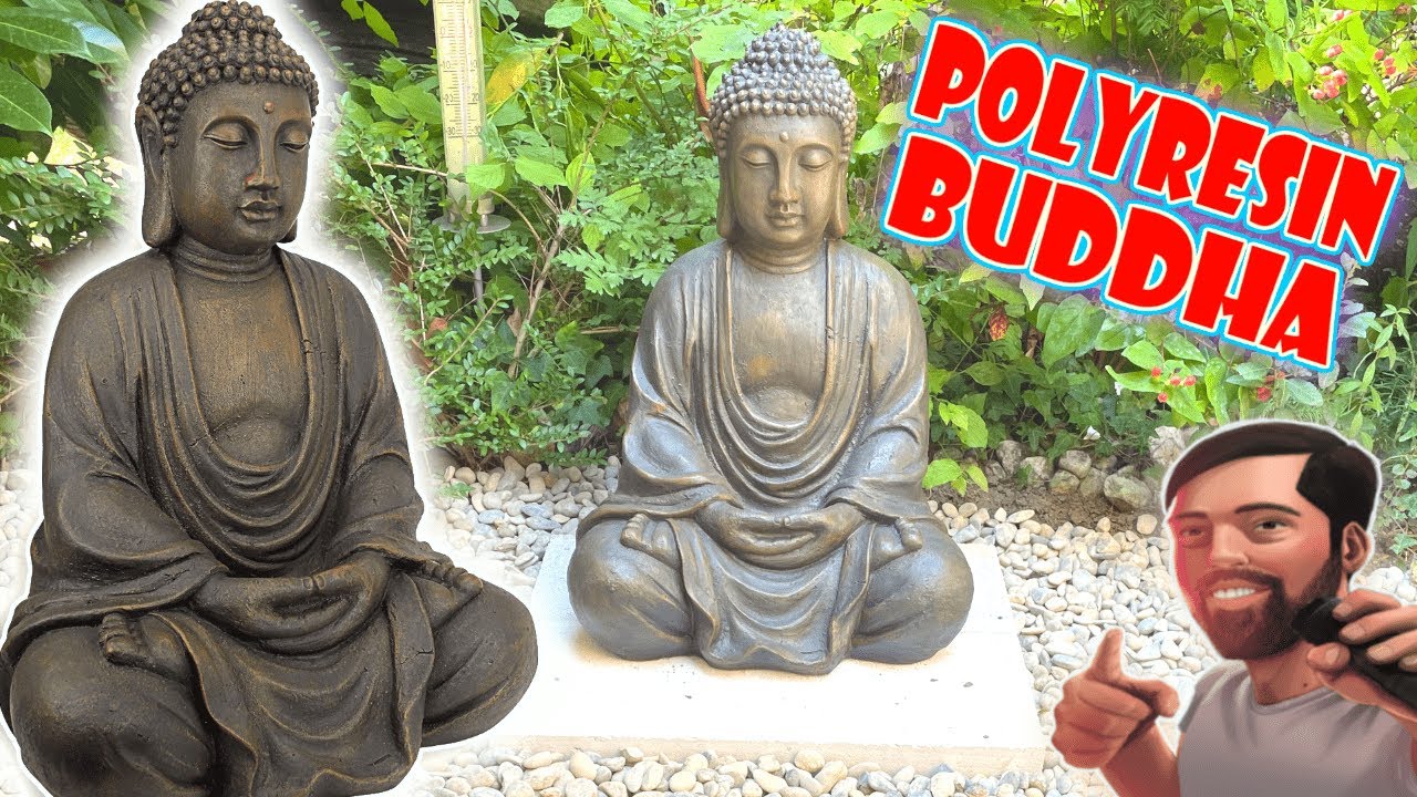 Grosser Buddha aus Polyresin - Buddha Gartenstatue Deko 2025