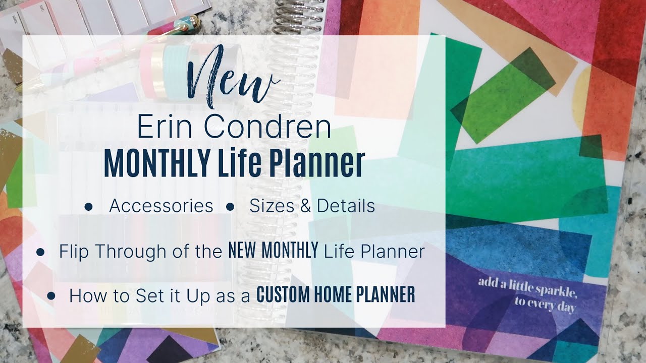 Erin Condren Monthly Life Planner | How to Set it up as a Custom Home ...