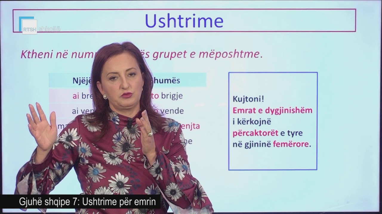 Gjuhë shqipe 7 - Ushtrime për emrin