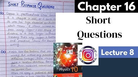 Short Questions|Chapter 16|Physics|Class 10|National book Foundation| Fbise
