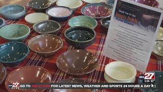 The Empty Bowls fundraiser features local artists, free meal