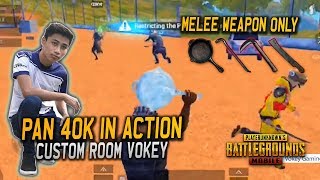 Melee Weapon Only!! Vokey 16 Kills | Custom Room Vokey | PUBG Mobile