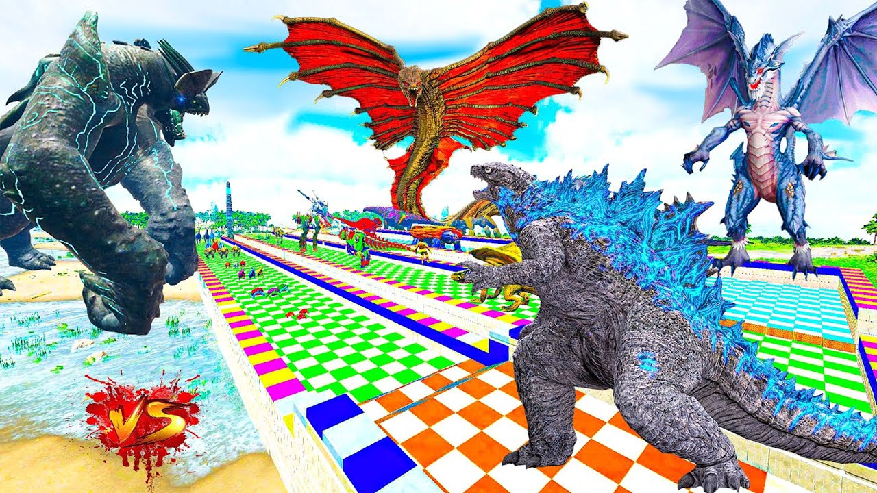 NEW T-Rex 2025🔥 VS Godzilla & All ARK Boss Dinosaurs – Ultimate Battle Begins!